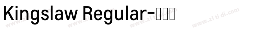 Kingslaw Regular字体转换
